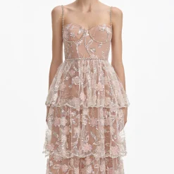 Sequin Tier Maxi Dress^self-portrait Fashion