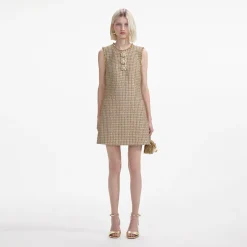 Boucle Embellished Mini Dress^self-portrait Cheap