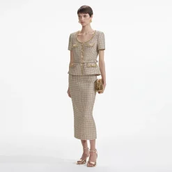 Boucle Peplum Top^self-portrait Best Sale
