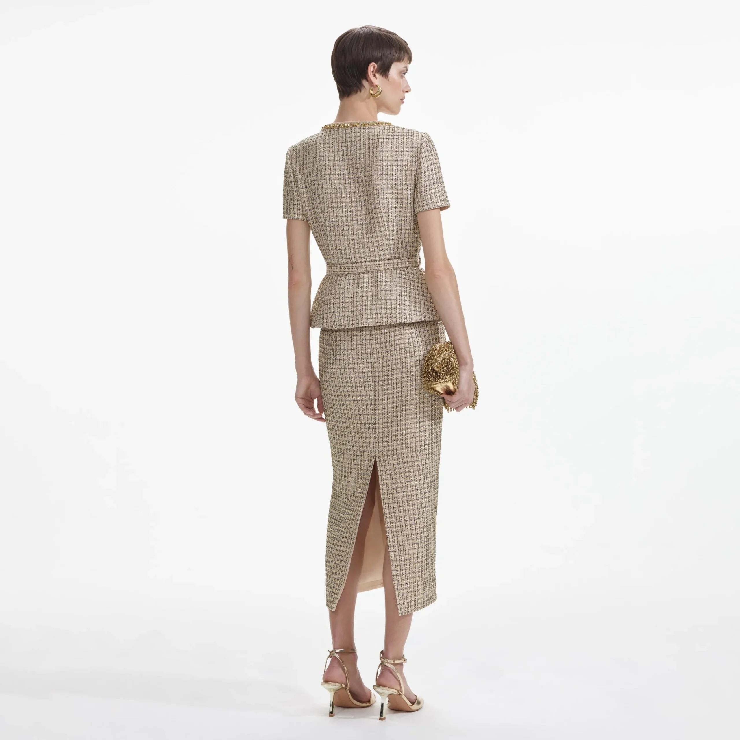 Boucle Peplum Top^self-portrait Best Sale