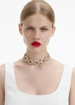 Crystal Link Choker^self-portrait Sale