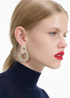 Crystal Link Earrings^self-portrait Discount