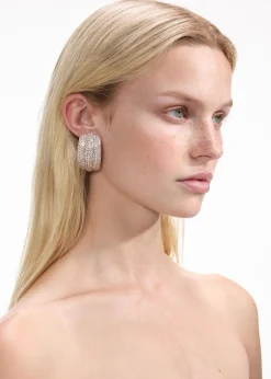 Crystal Ridged Earrings^self-portrait Clearance