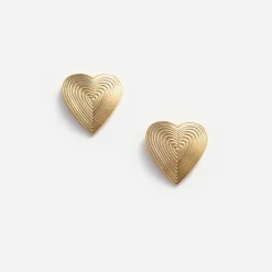Heart Ridged Earrings^self-portrait Online