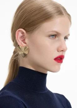 Heart Ridged Earrings^self-portrait Online