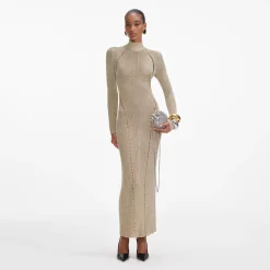 Lurex Knit Maxi Dress^self-portrait Shop