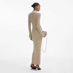 Lurex Knit Maxi Dress^self-portrait Shop