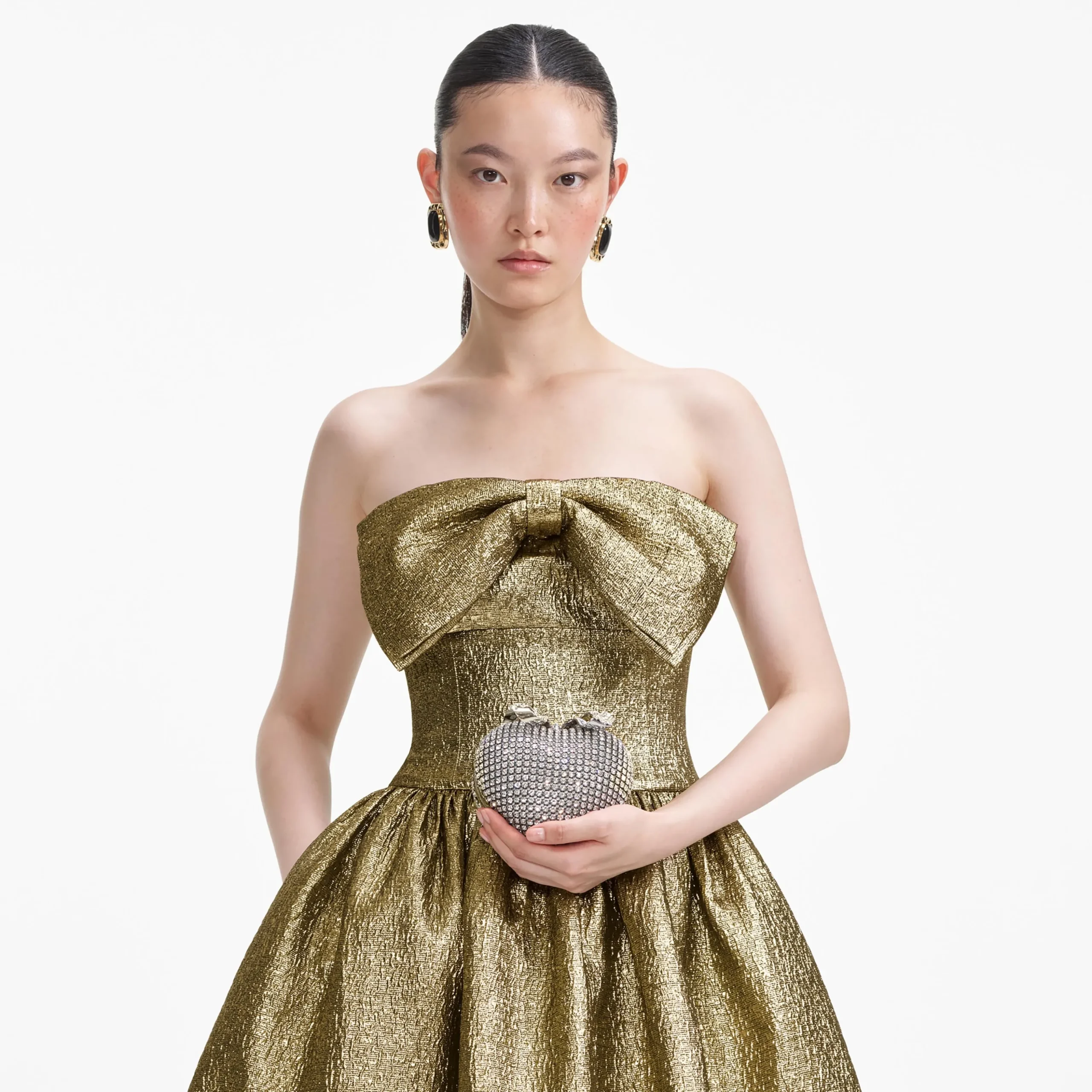 Metallic Jacquard Midi Dress^self-portrait Discount
