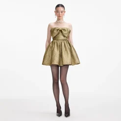 Metallic Jacquard Mini Dress^self-portrait Store