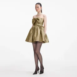 Metallic Jacquard Mini Dress^self-portrait Store