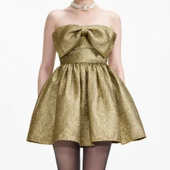 Metallic Jacquard Mini Dress^self-portrait Store