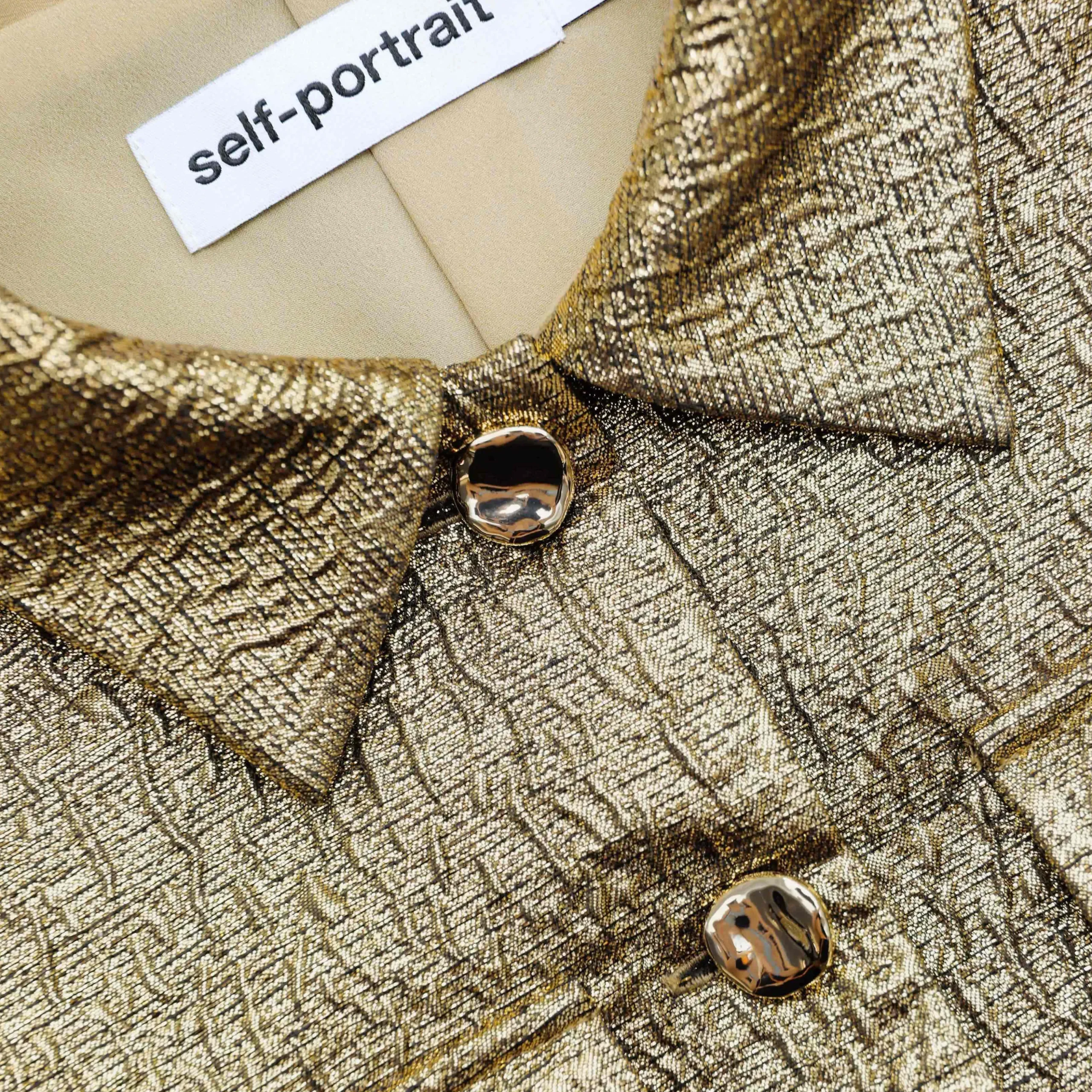 Metallic Jacquard Top^self-portrait Discount
