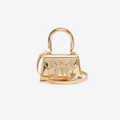 Metallic Micro Bow Bag^self-portrait Best Sale