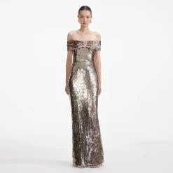 Sequin Maxi Dress^self-portrait Online