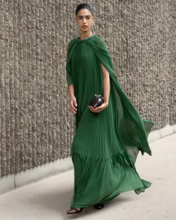 Chiffon Cape Maxi Dress^self-portrait Shop