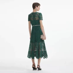 Lace Diamante Bow Midi Dress^self-portrait Best