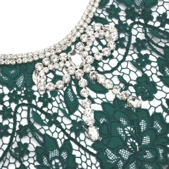 Lace Diamante Bow Midi Dress^self-portrait Best