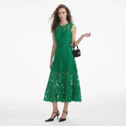 Lace Sleeveless Midi Dress^self-portrait Clearance