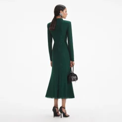 Rhinestone Mesh Midi Dress^self-portrait Best