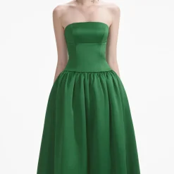 Satin Bandeau Maxi Dress^self-portrait Best Sale