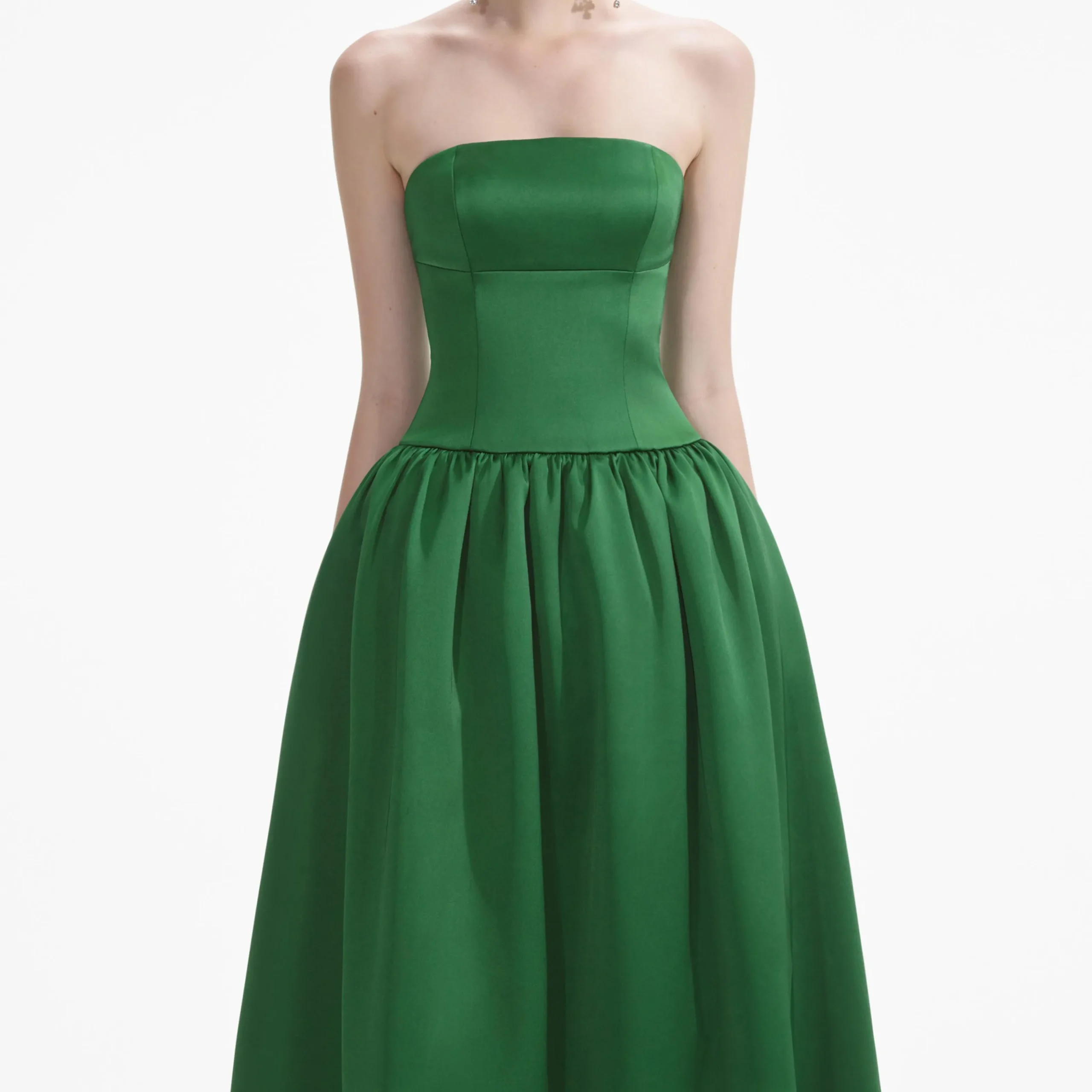 Satin Bandeau Maxi Dress^self-portrait Best Sale