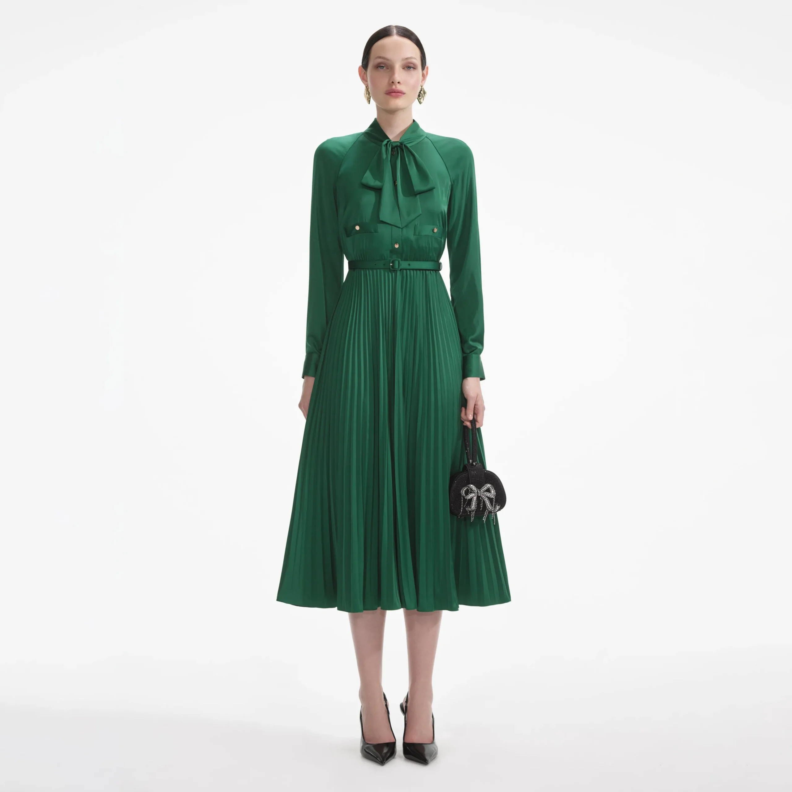 Satin Midi Dress^self-portrait Cheap
