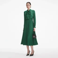 Satin Midi Dress^self-portrait Cheap