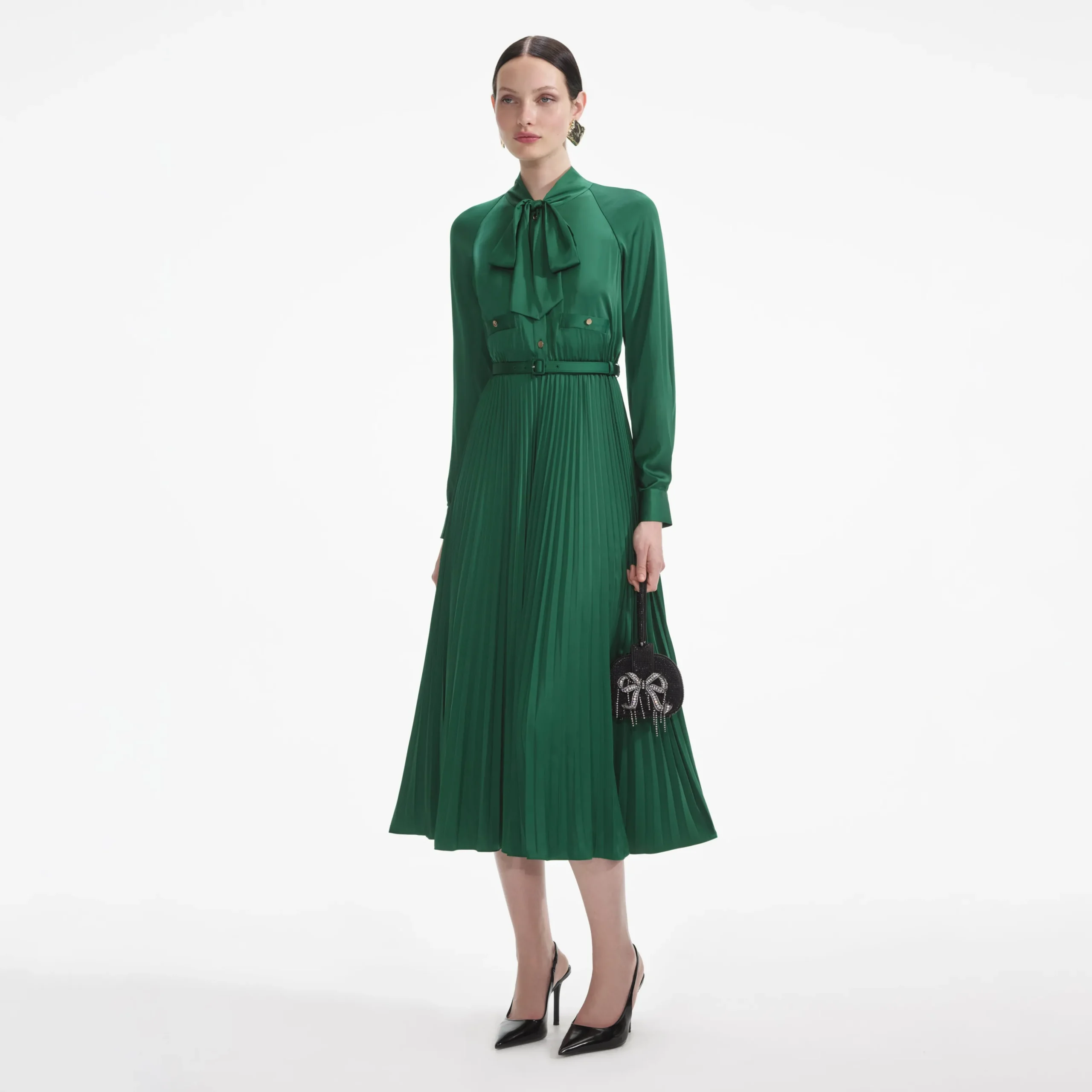 Satin Midi Dress^self-portrait Cheap
