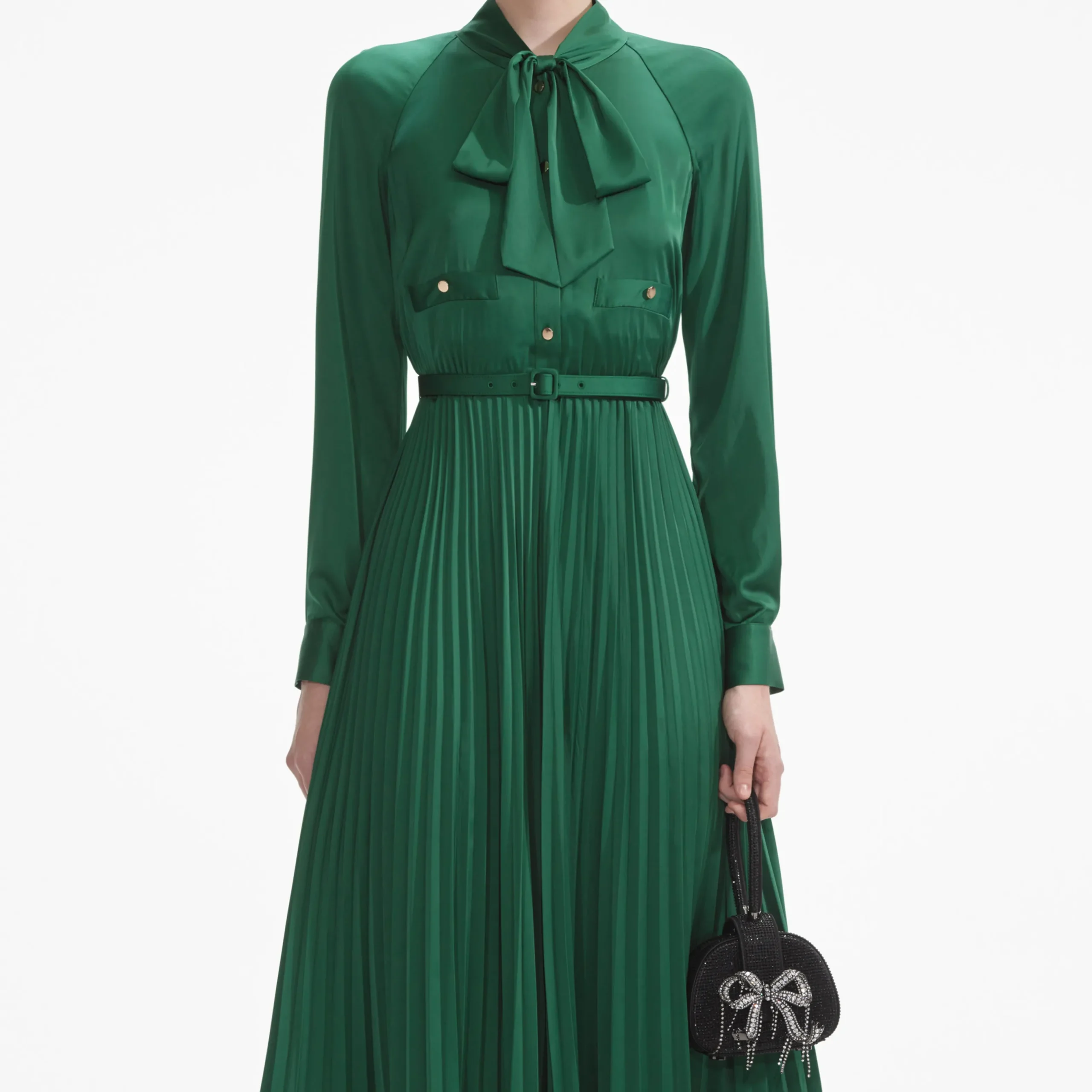 Satin Midi Dress^self-portrait Cheap