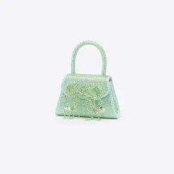 Satin Rhinestone Micro Bow Bag^self-portrait Outlet