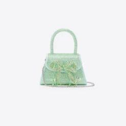 Satin Rhinestone Micro Bow Bag^self-portrait Outlet