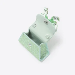 Satin Rhinestone Micro Bow Bag^self-portrait Outlet