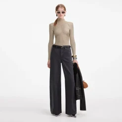 Denim Bow Motif Jeans^self-portrait Best