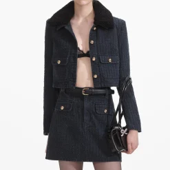Textured Denim Jacket^self-portrait Sale