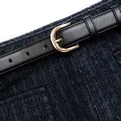 Textured Denim Mini Skirt^self-portrait Cheap