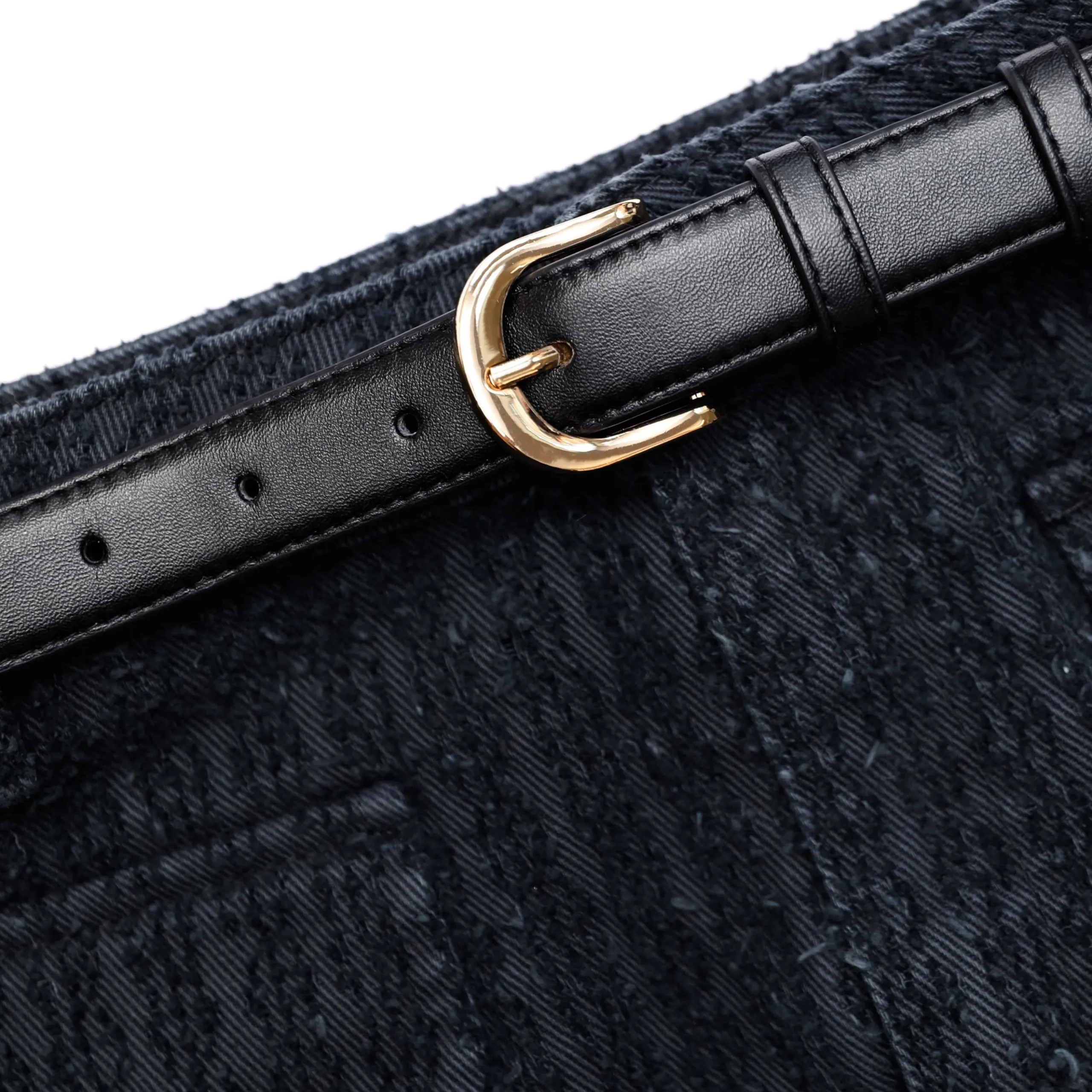 Textured Denim Mini Skirt^self-portrait Cheap
