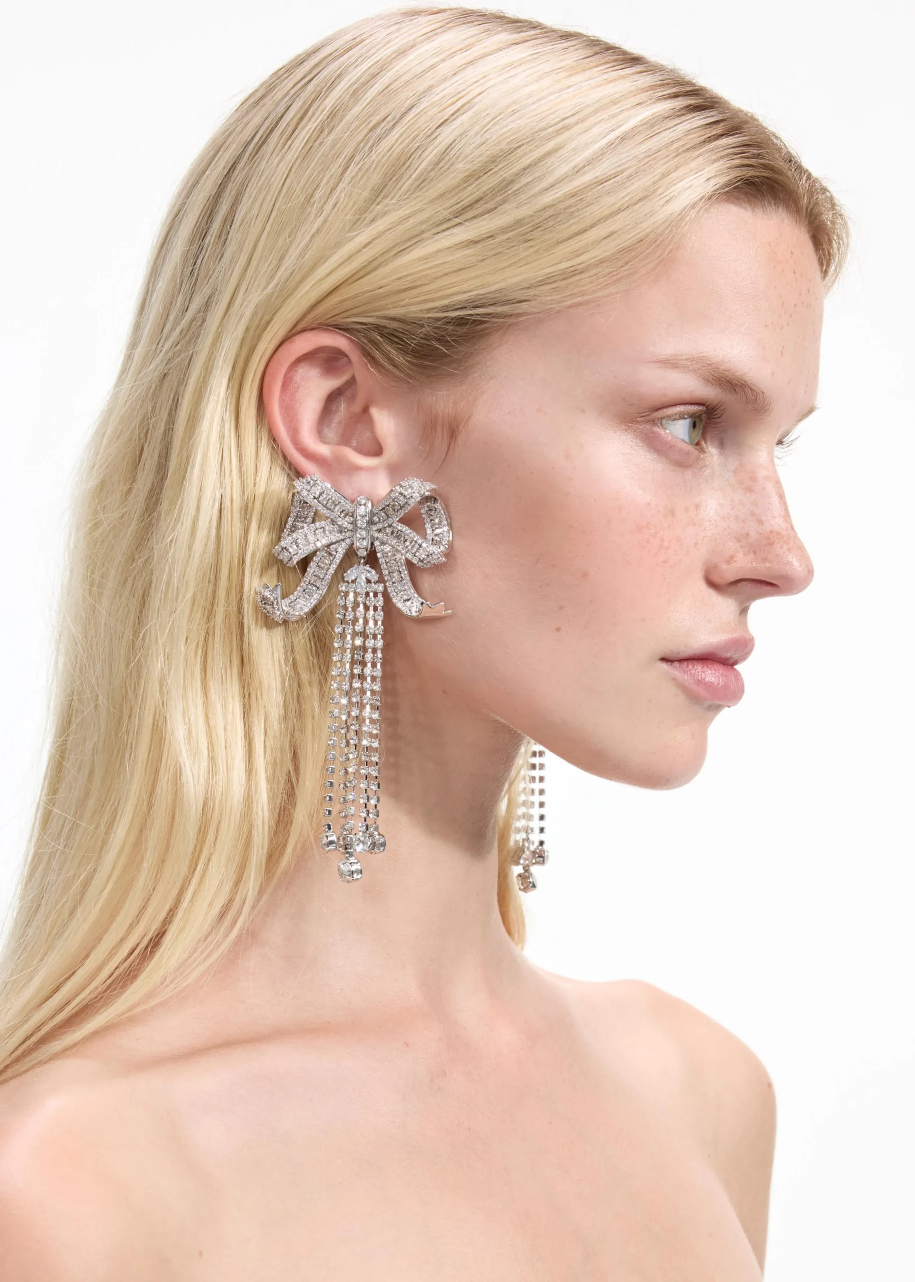 Crystal Bow Droplet Earrings^self-portrait Best Sale