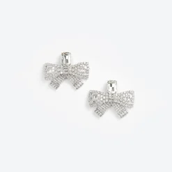 Crystal Bow Earrings^self-portrait Shop