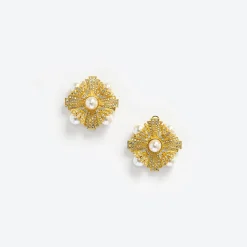 Gold Encrusted Earrings^self-portrait Hot