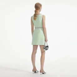 Diamante Bow Trim Mini Dress^self-portrait Store