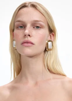 Gold Pearl Earrings^self-portrait Store