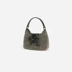 Rhinestone Chainmail Crescent Bag^self-portrait New