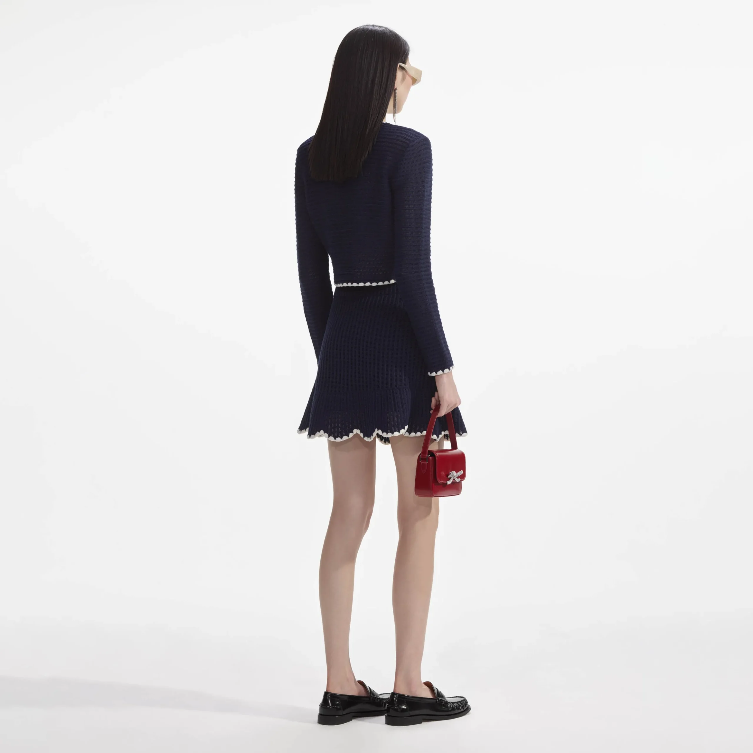Crochet Contrast Trim Mini Skirt^self-portrait Sale
