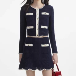 Crochet Contrast Trim Mini Skirt^self-portrait Sale