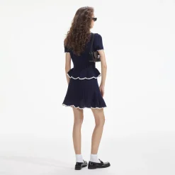 Crochet Flared Mini Dress^self-portrait Cheap