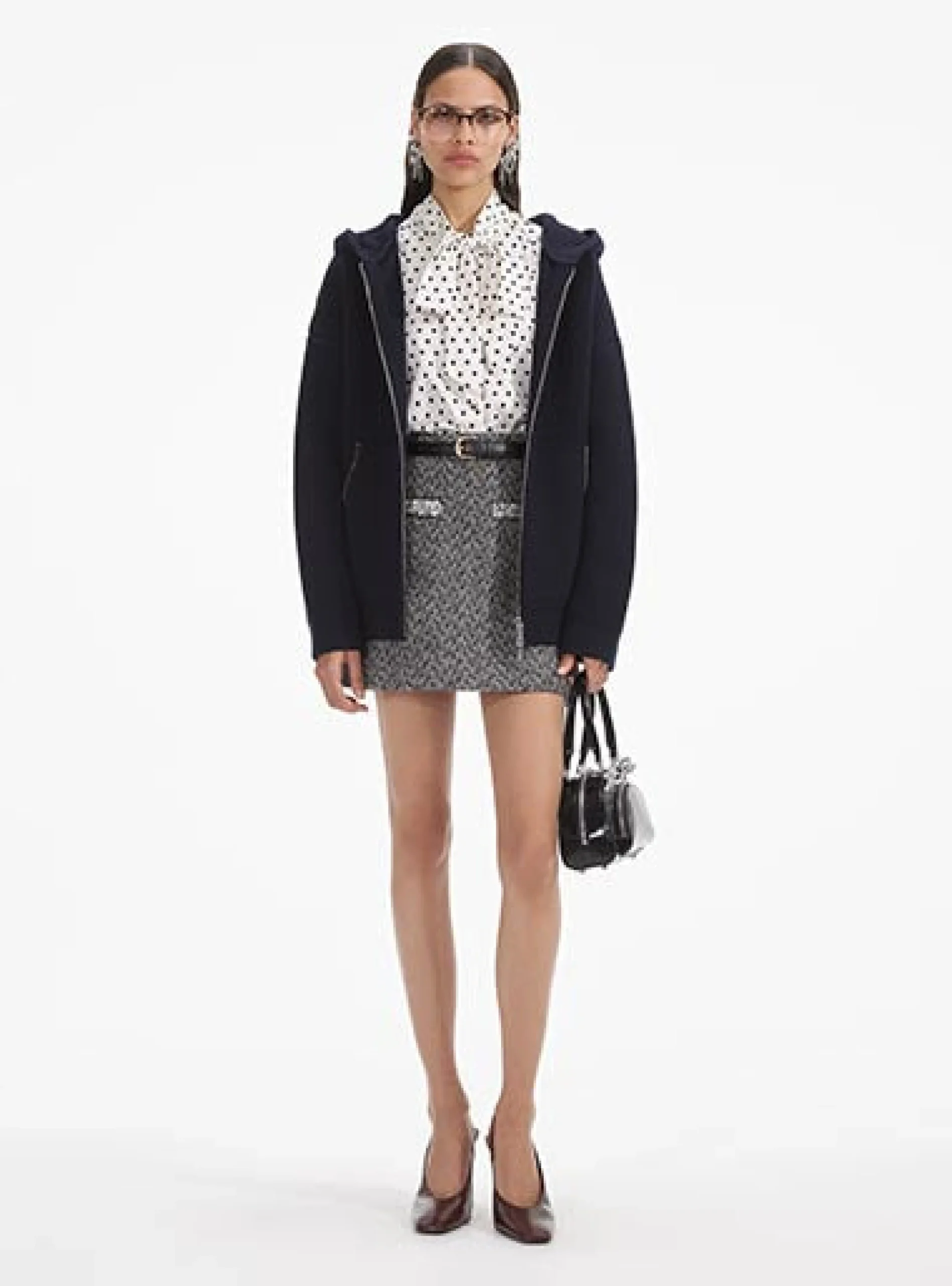Knit Diamante Trim Hoodie^self-portrait Cheap