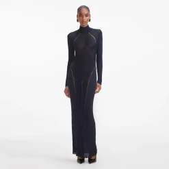 Lurex Knit Maxi Dress^self-portrait Outlet