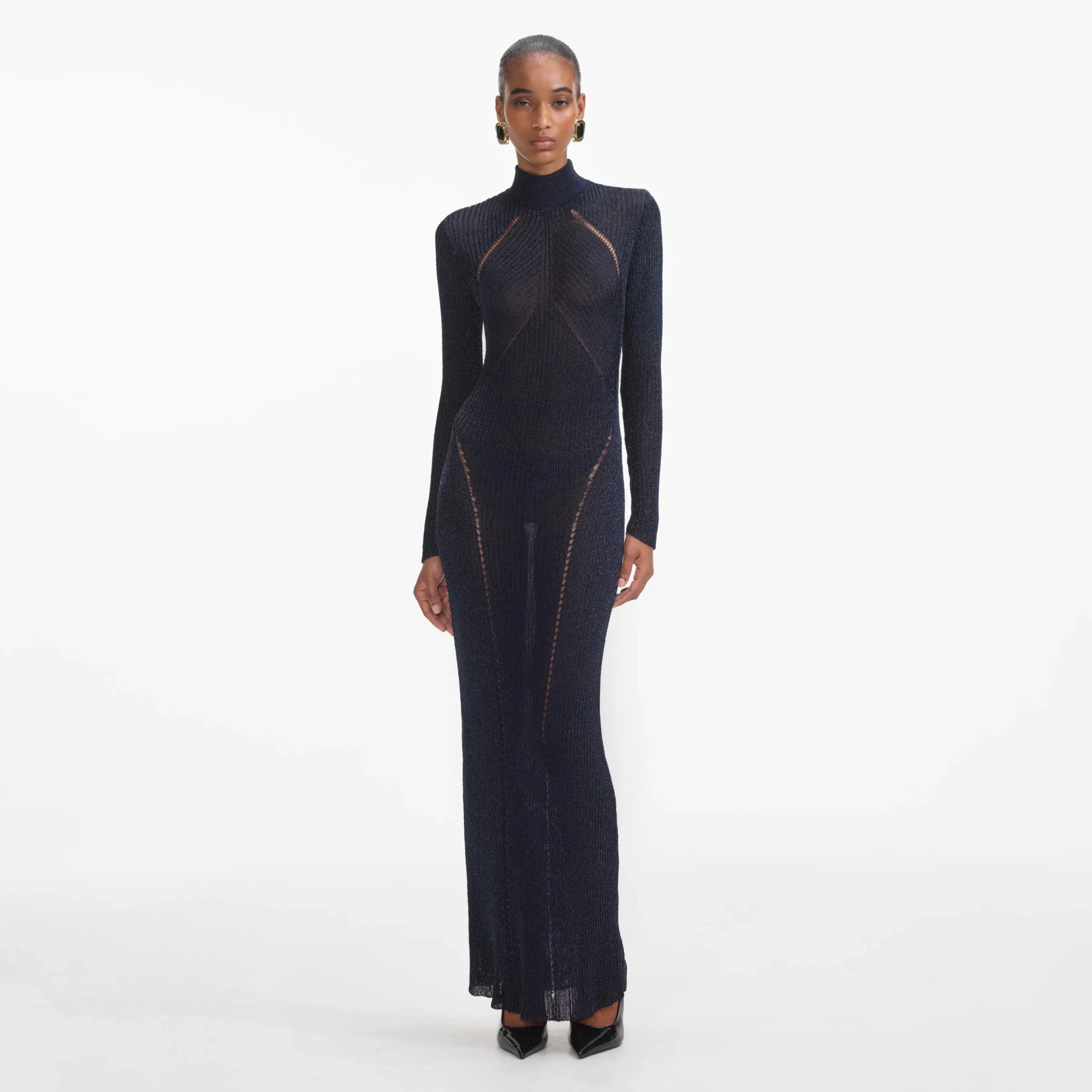Lurex Knit Maxi Dress^self-portrait Outlet