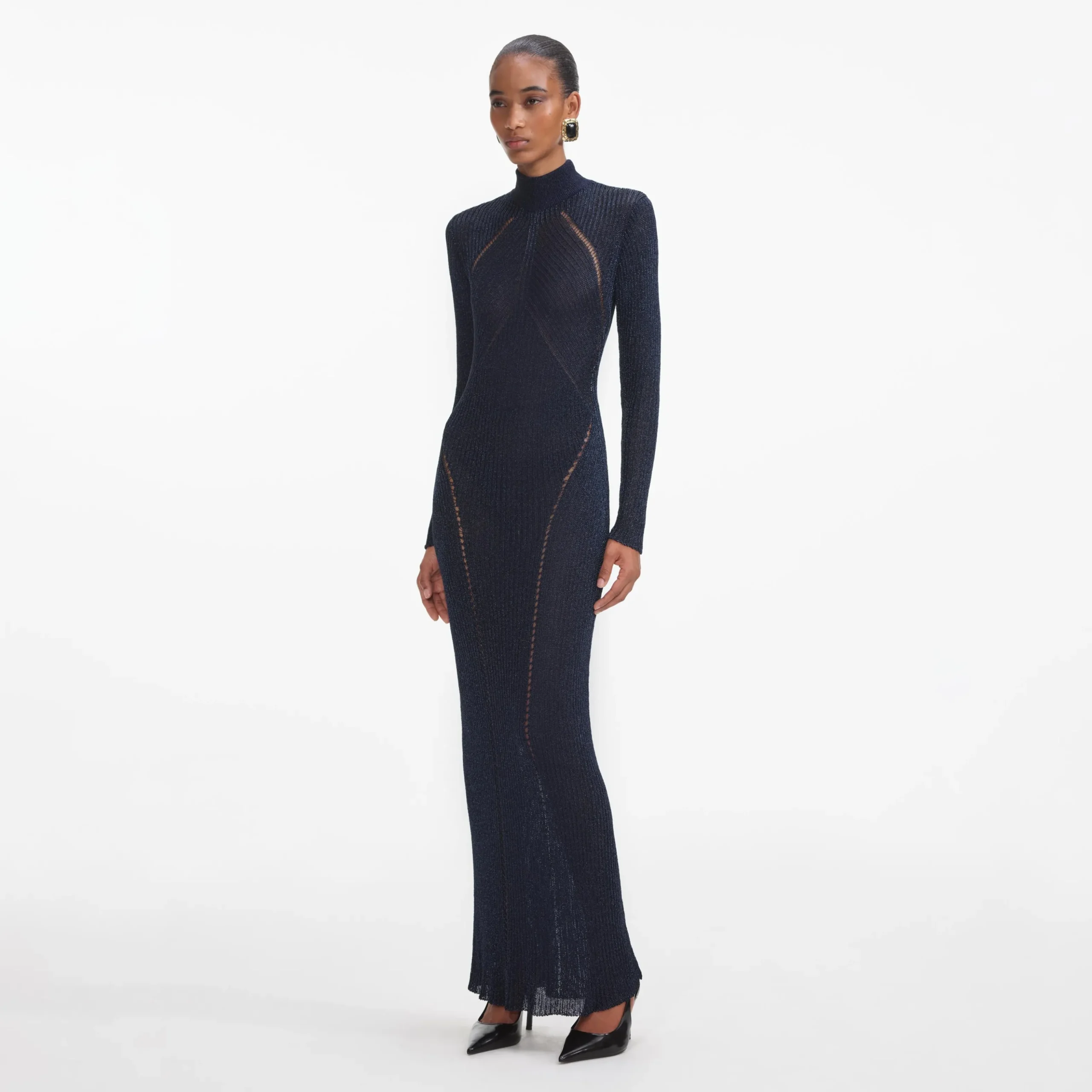 Lurex Knit Maxi Dress^self-portrait Outlet