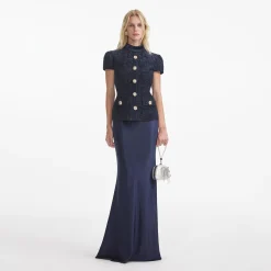 Metallic Boucle Maxi Dress^self-portrait Sale